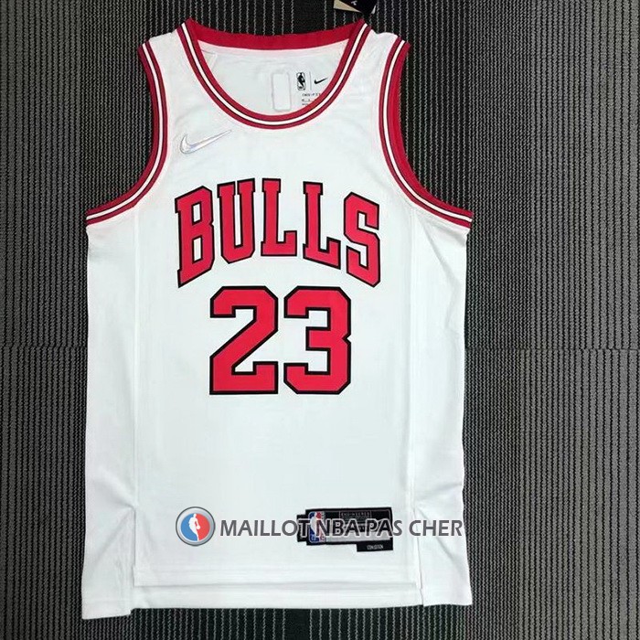 Maillot Chicago Bulls Michael Jordan NO 23 Association 2021 Blanc